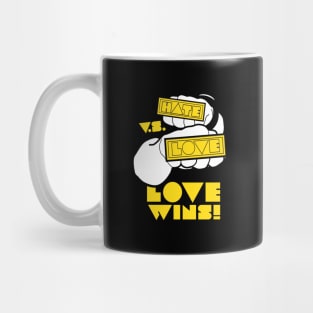 Love vs hate-yellow Mug